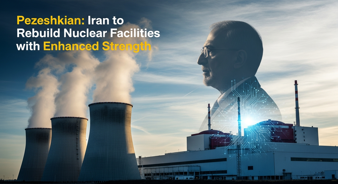 Pezeshkian: Iran to Rebuild Nuclear Facilities with Enhanced Strength