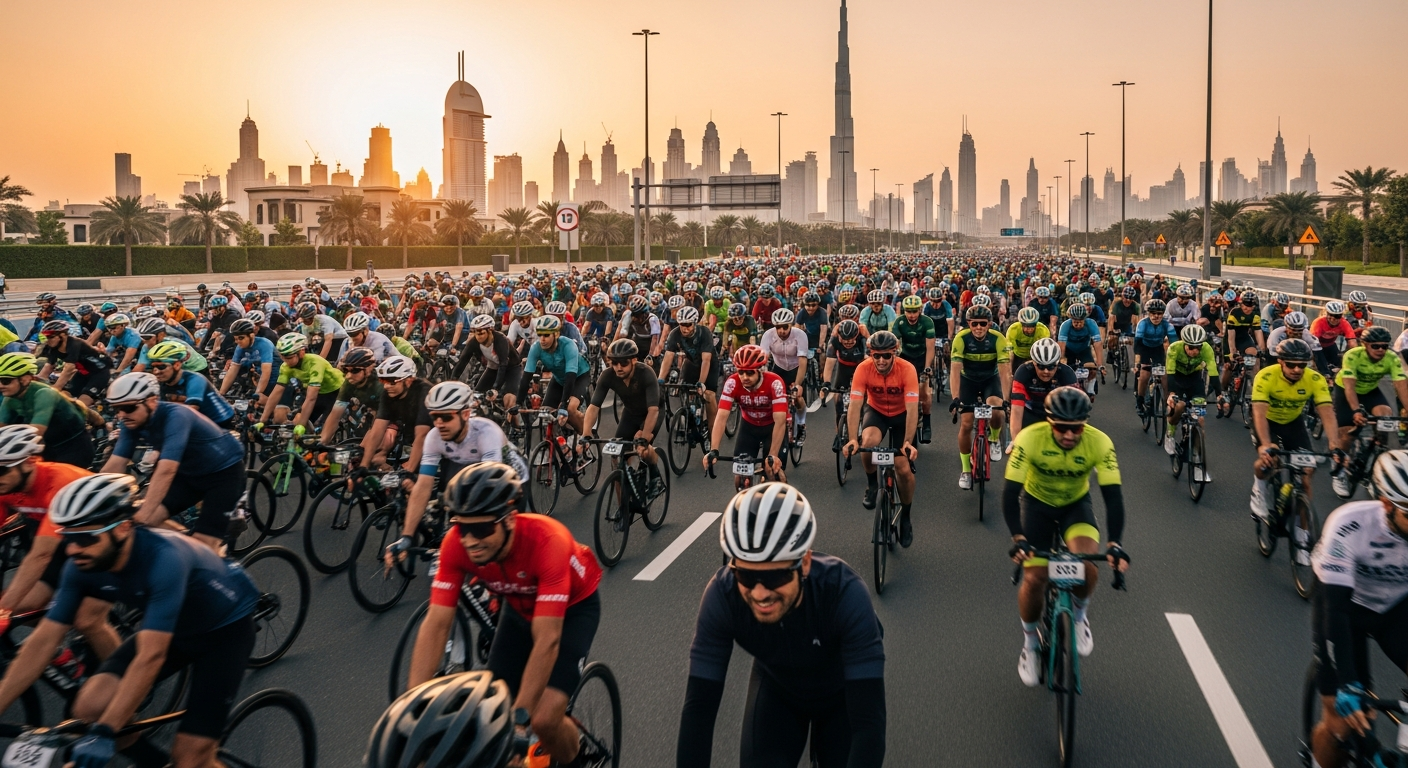 Dubai Gears Up: 40,000+ Cyclists Conquer the Streets in Thrilling Challenge