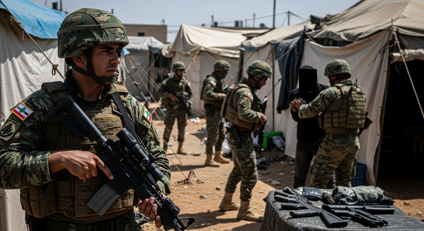 Lebanese Army Raids Syrian Refugee Camps, Detains Individuals & Seizes Weapons