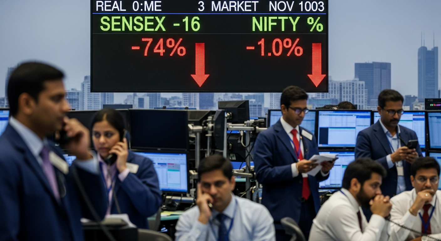Indian Stock Market Opens Lower on November 3rd: Sensex and Nifty Dip