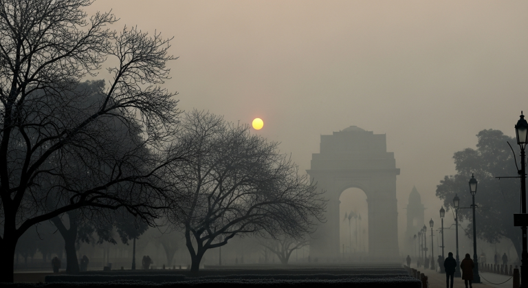Delhi's Air Quality Deteriorates as Cold Weather Grips North India