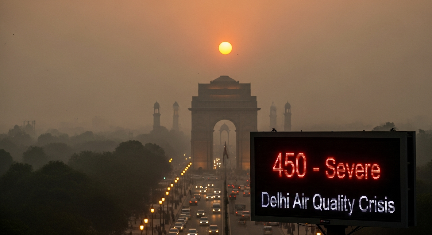Delhi's Air Quality Crisis: AQI Soars, Health Concerns Mount
