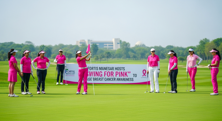Fortis Manesar Hosts ‘Swing for Pink’ to Raise Breast Cancer Awareness