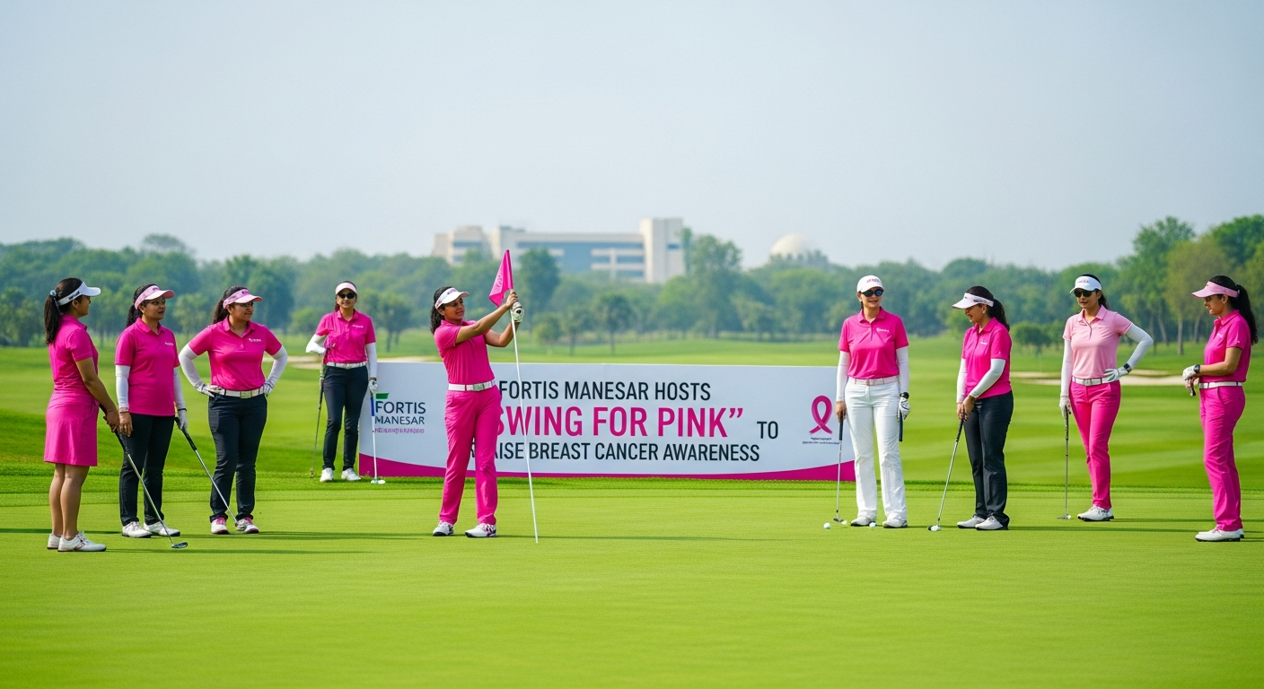 Fortis Manesar Hosts ‘Swing for Pink’ to Raise Breast Cancer Awareness