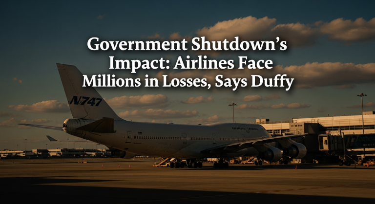Government Shutdown's Impact: Airlines Face Millions in Losses, Says Duffy