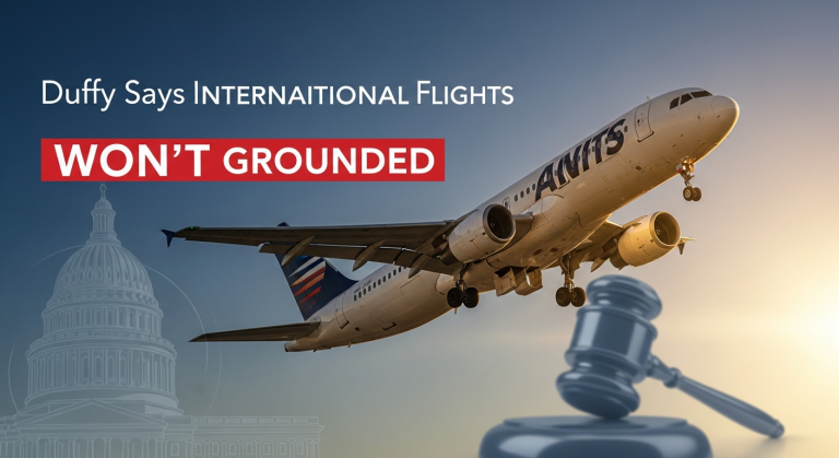 Government Shutdown Won't Ground International Flights, Says Duffy