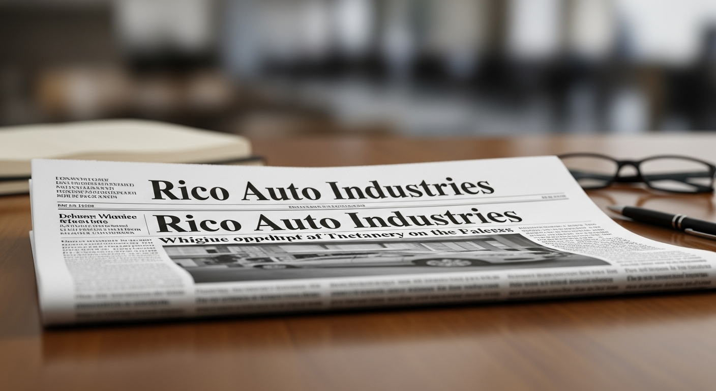 Rico Auto Industries: A Newspaper Publication