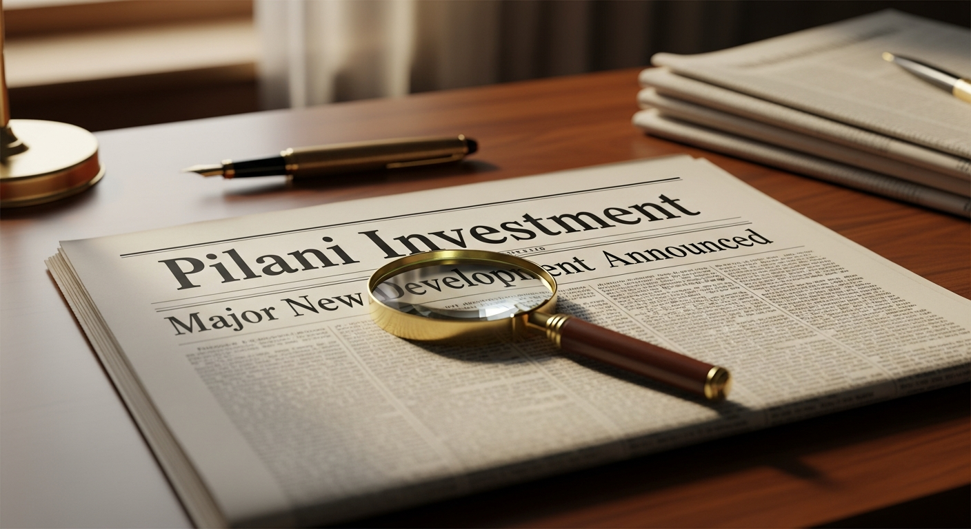 Pilani Investment: A Newspaper Publication Announcement