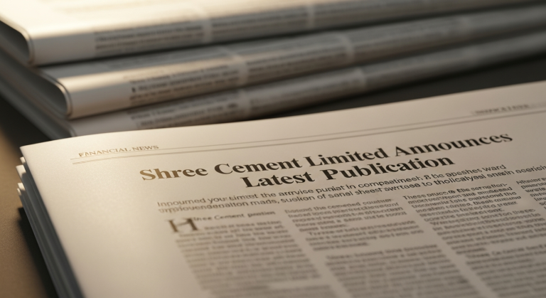 Shree Cement Limited Announces Newspaper Publication