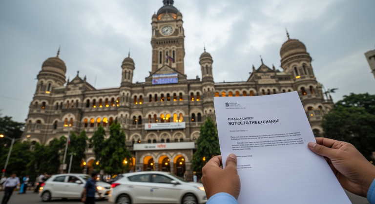 Pokarna Limited: A Notice to the Exchange