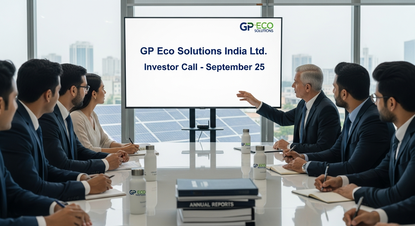 GP Eco Solutions India Ltd. Holds Investor Call, September 25