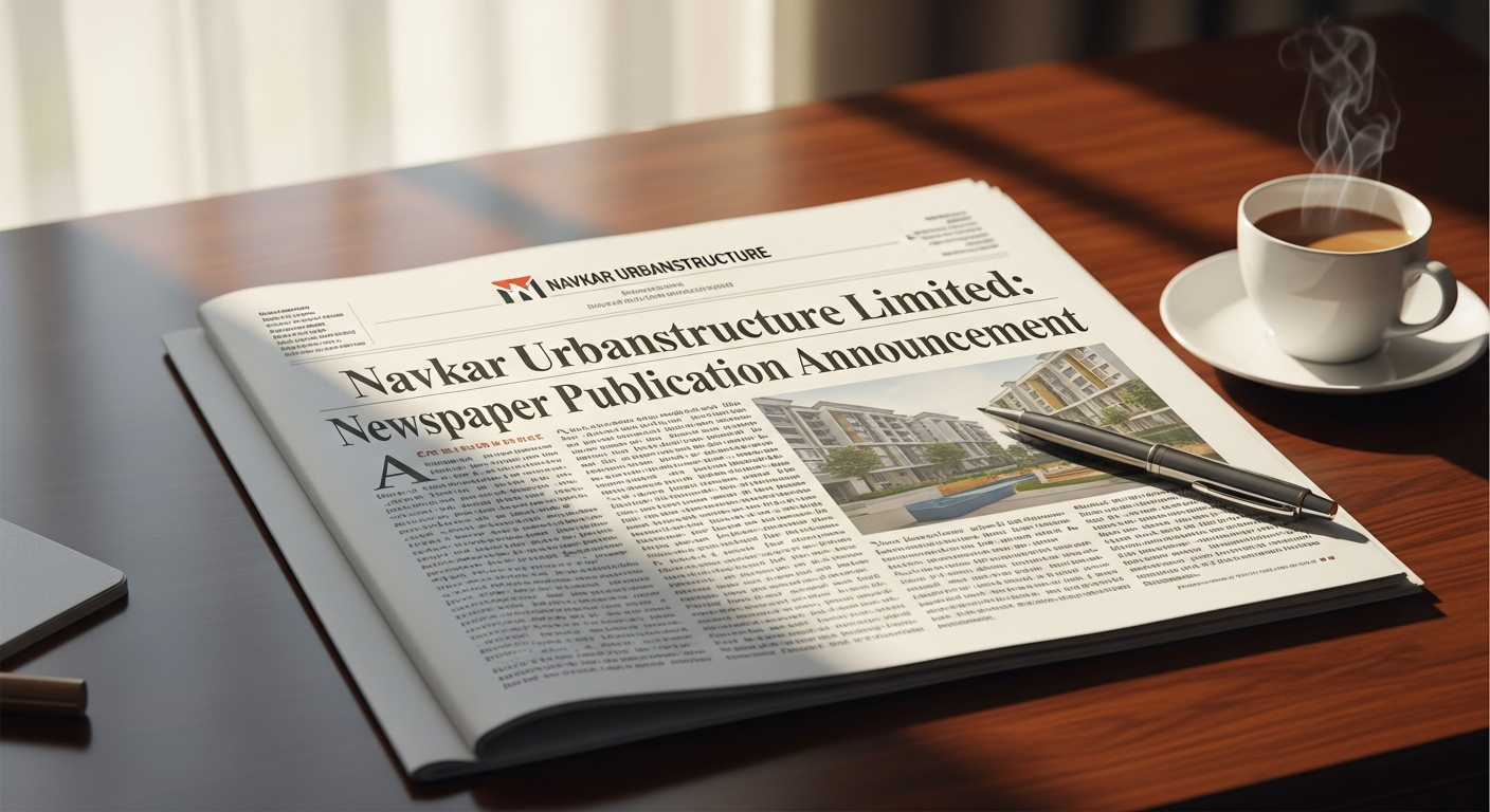 Navkar Urbanstructure Limited: Newspaper Publication Announcement