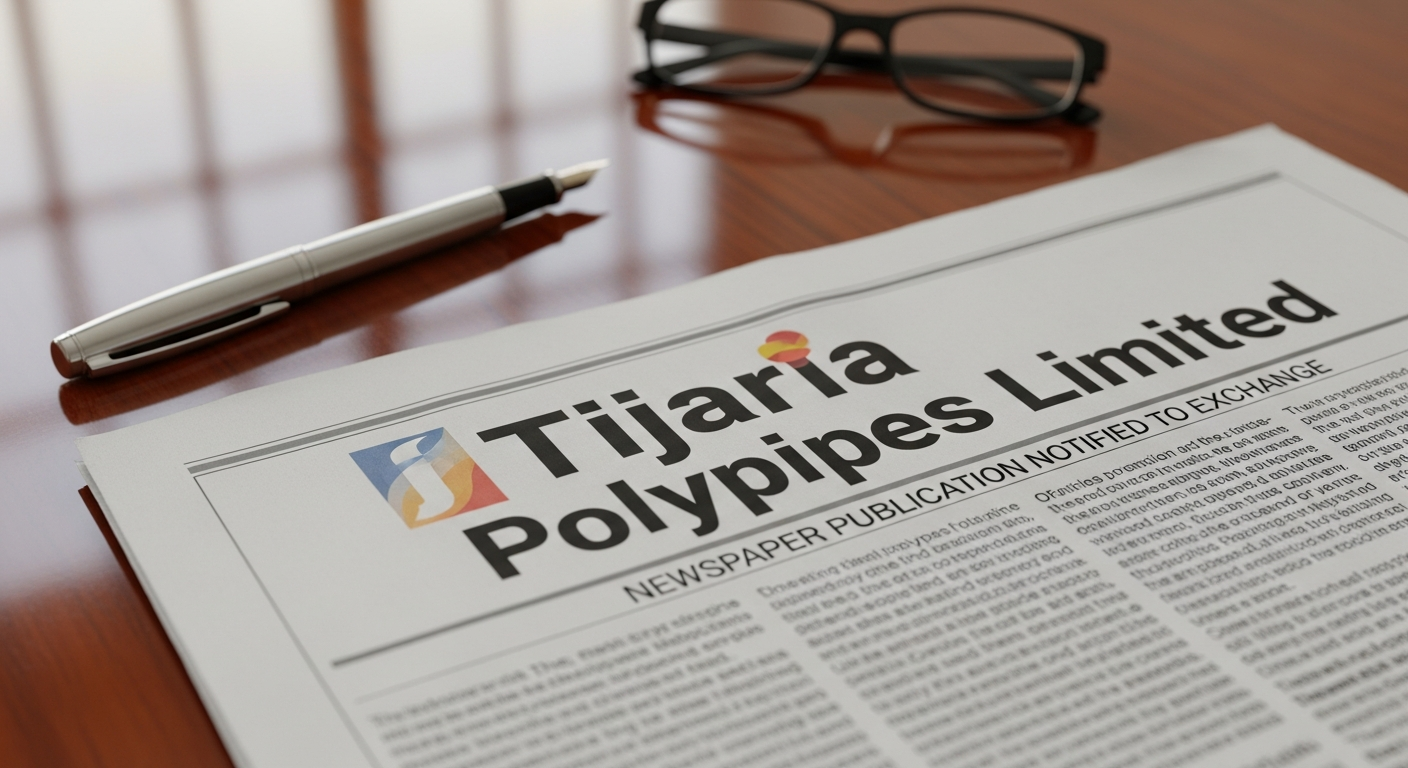 Tijaria Polypipes Limited: Copy of Newspaper Publication Notified to Exchange