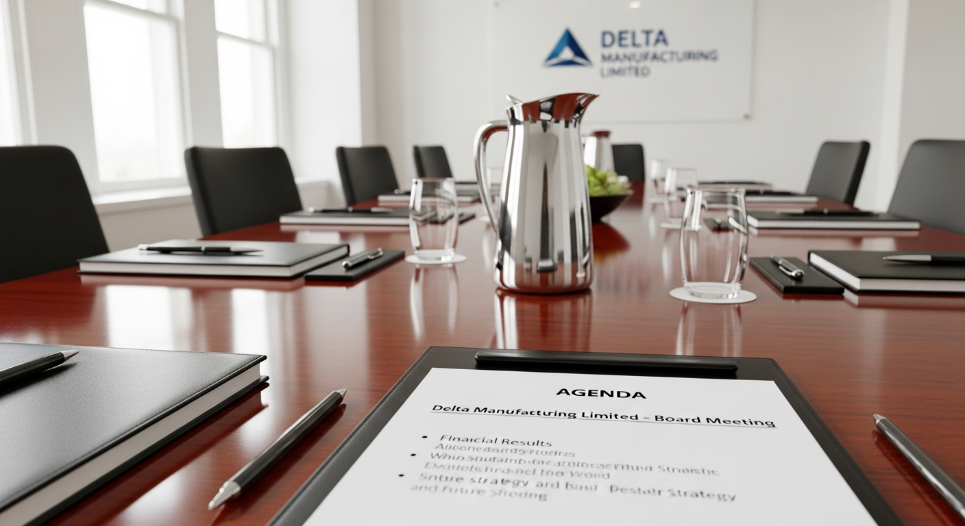 Delta Manufacturing Limited Announces Board Meeting Outcome