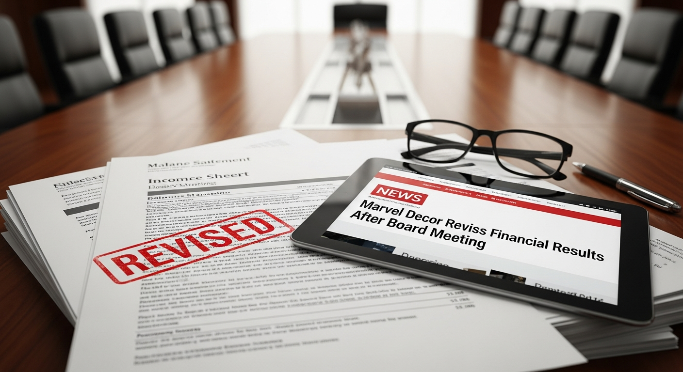 Marvel Decor Revises Financial Results After Board Meeting