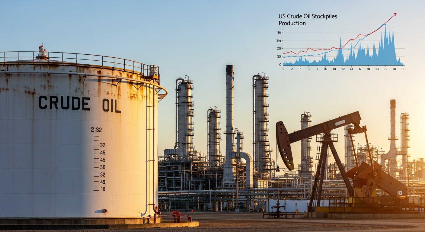 US Crude Oil Stockpiles Climb as Production Hits New High