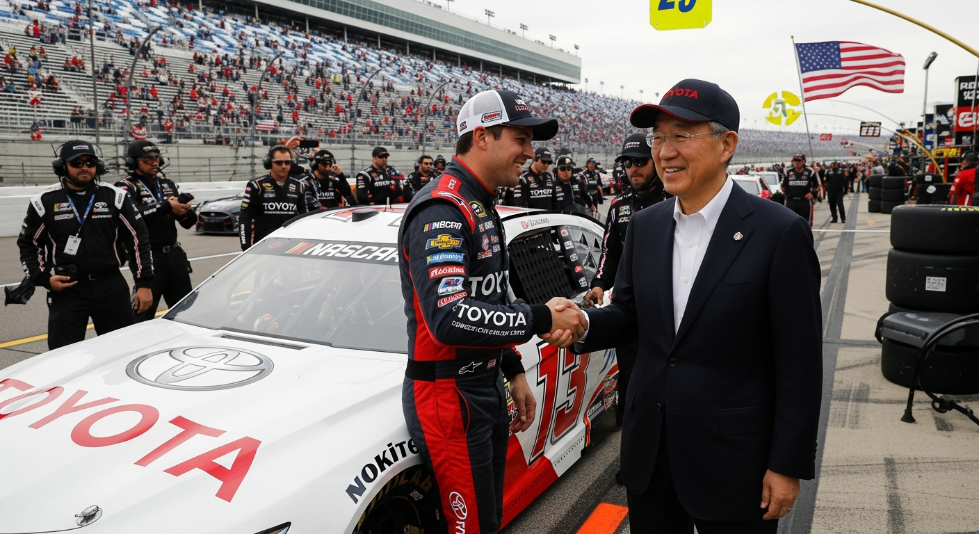 Toyota CEO's NASCAR Visit: A Moment in Red, White, and...