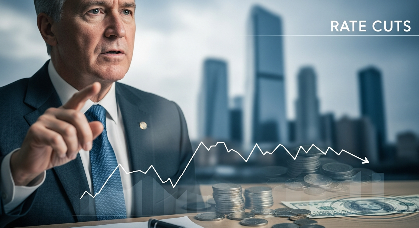 Fed Governor Calls for Large Rate Cuts, Citing Economic Strain