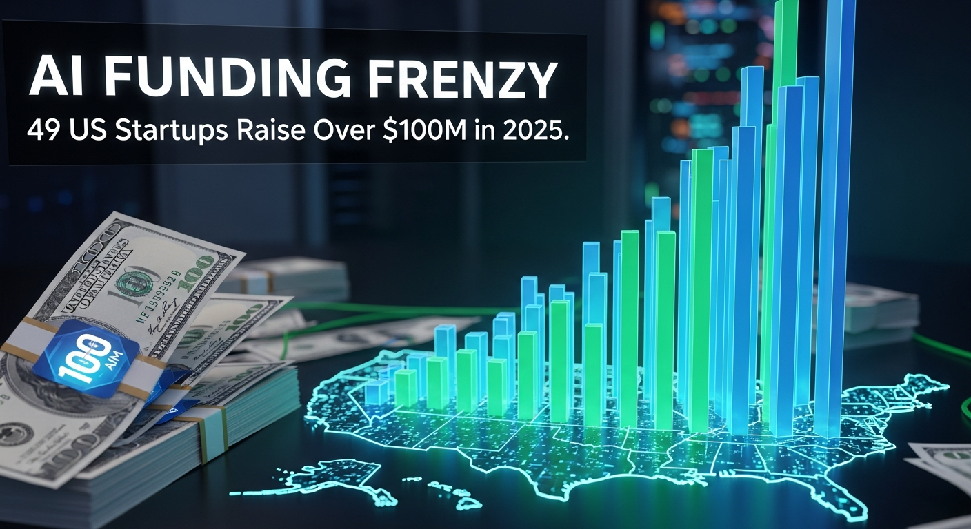 AI Funding Frenzy: 49 US Startups Raise Over $100M in 2025