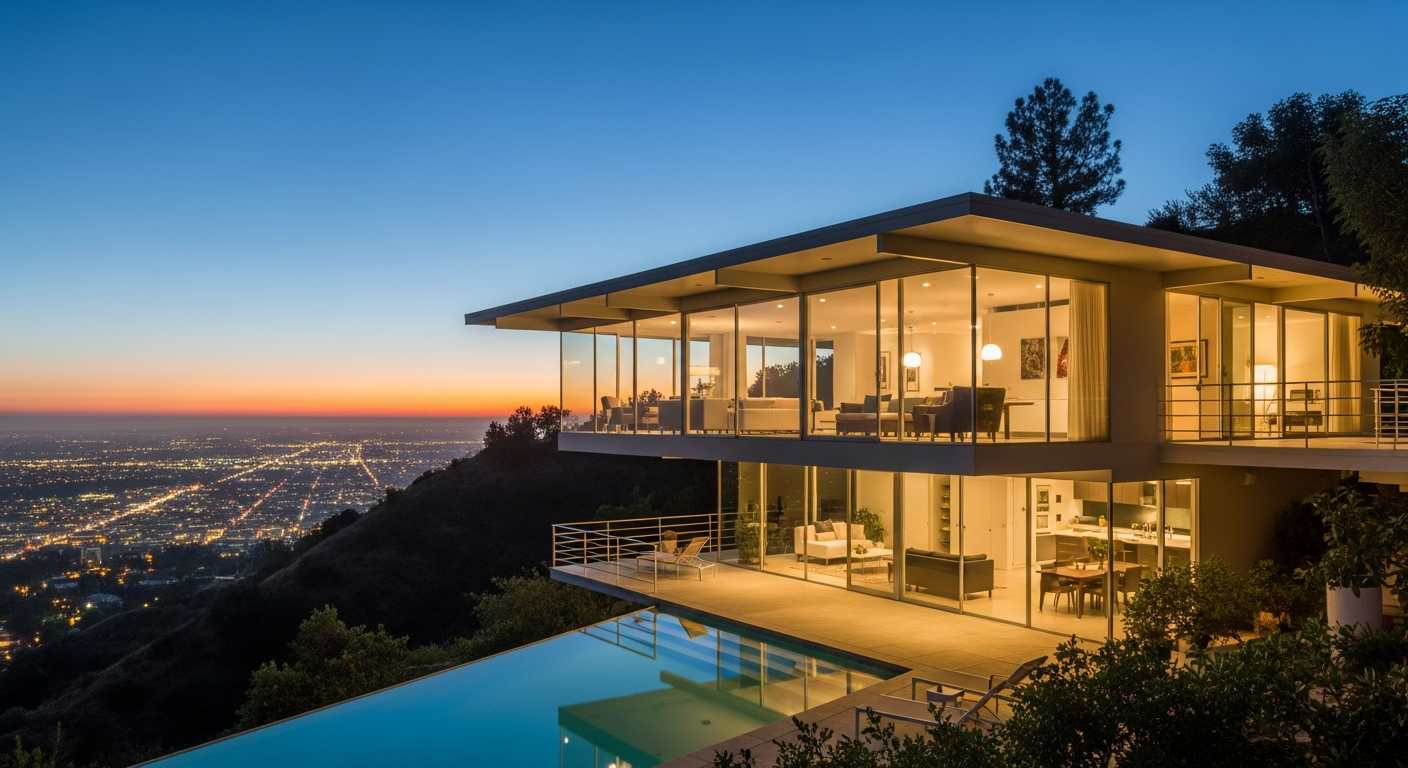 Iconic Stahl House in Hollywood Hills Lists for $25M