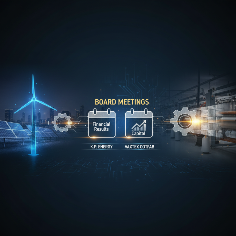 A split image showing renewable energy and manufacturing, connected by board meeting icons, representing financial and capital discussions.