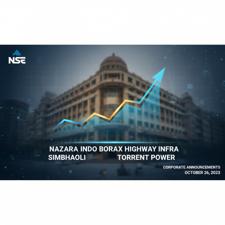 A professional image showing a rising stock graph over a blurred corporate building, relevant to market news.