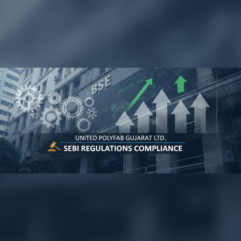 A professional image representing market compliance, featuring a building, gears, and upward arrows.