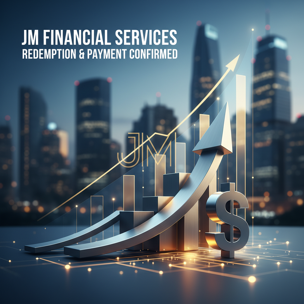 A professional image with an upward trending graph, dollar sign, and city skyline, representing financial growth and stability.