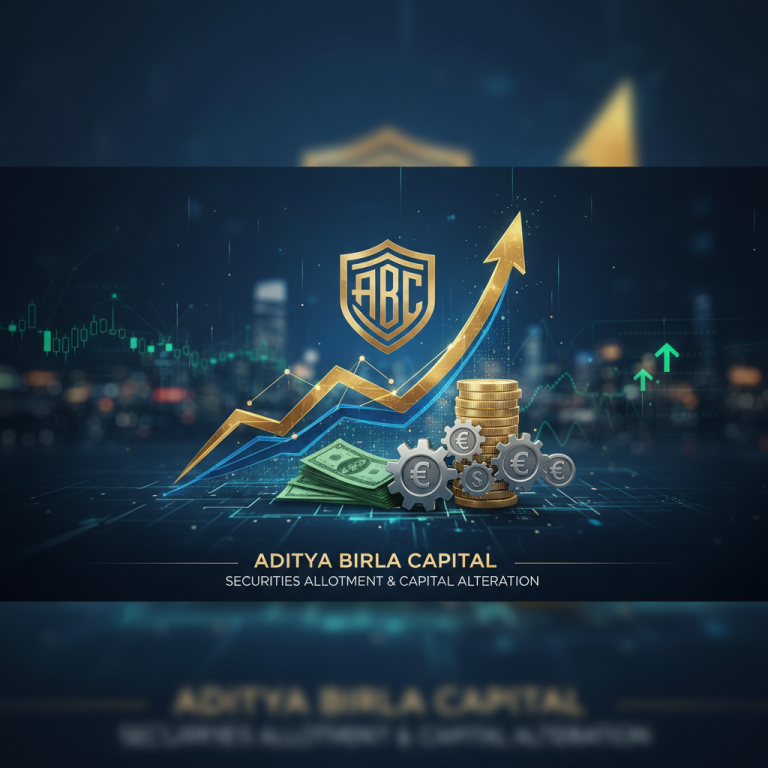 A professional visual representing financial growth with a prominent golden arrow, stacked coins, currency, and the ABC logo.