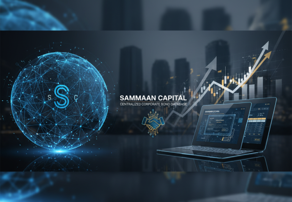A professional digital image featuring a glowing blue globe network, laptops displaying financial data, and an upward trending graph, symbolizing economic growth and technological advancement.