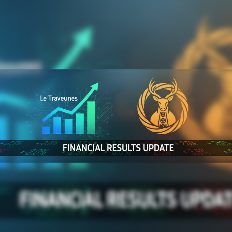 A dynamic image showing upward trending financial graphs and the logos of Le Travenues and Antelopus Selan Energy.