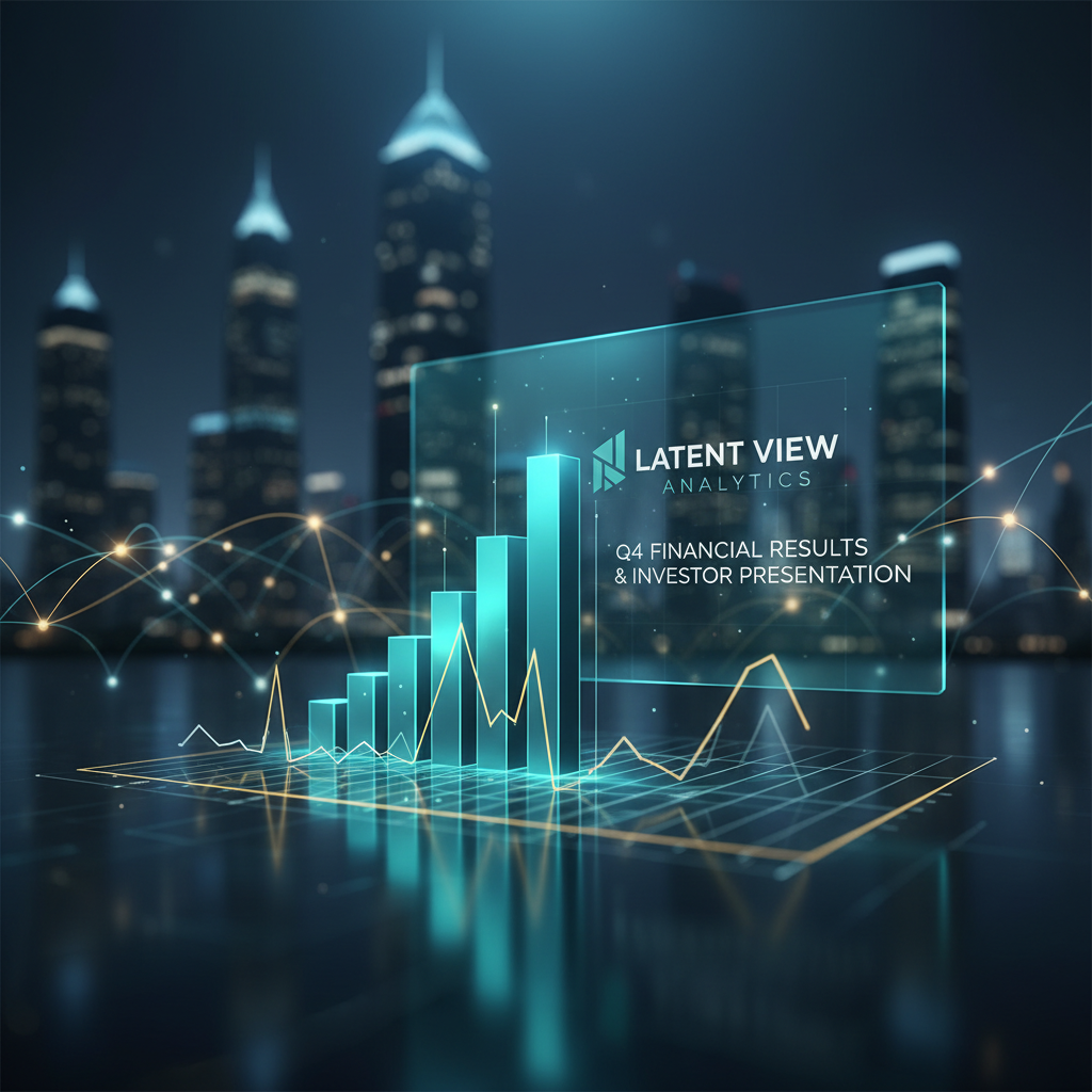 A professional, futuristic image depicting financial growth and data analysis against a cityscape.