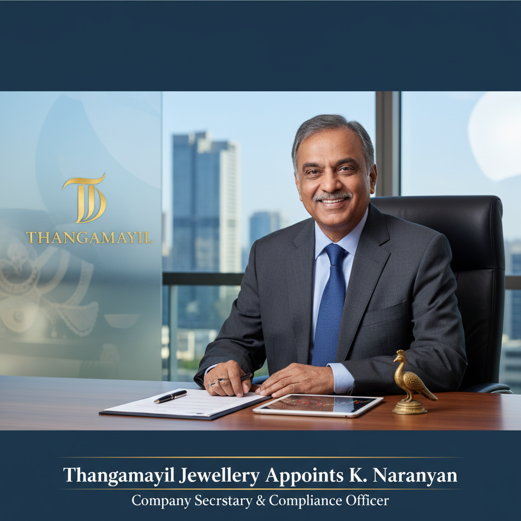 K. Narayanan, a distinguished professional, smiles confidently in a corporate office, reflecting his new role.