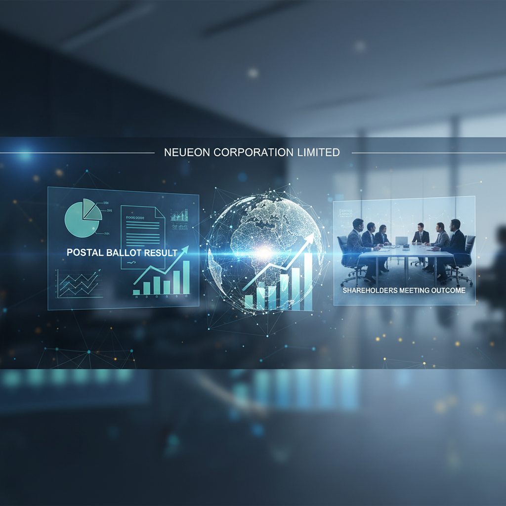 A professional visual representing corporate communication with data visualizations and a meeting scene.