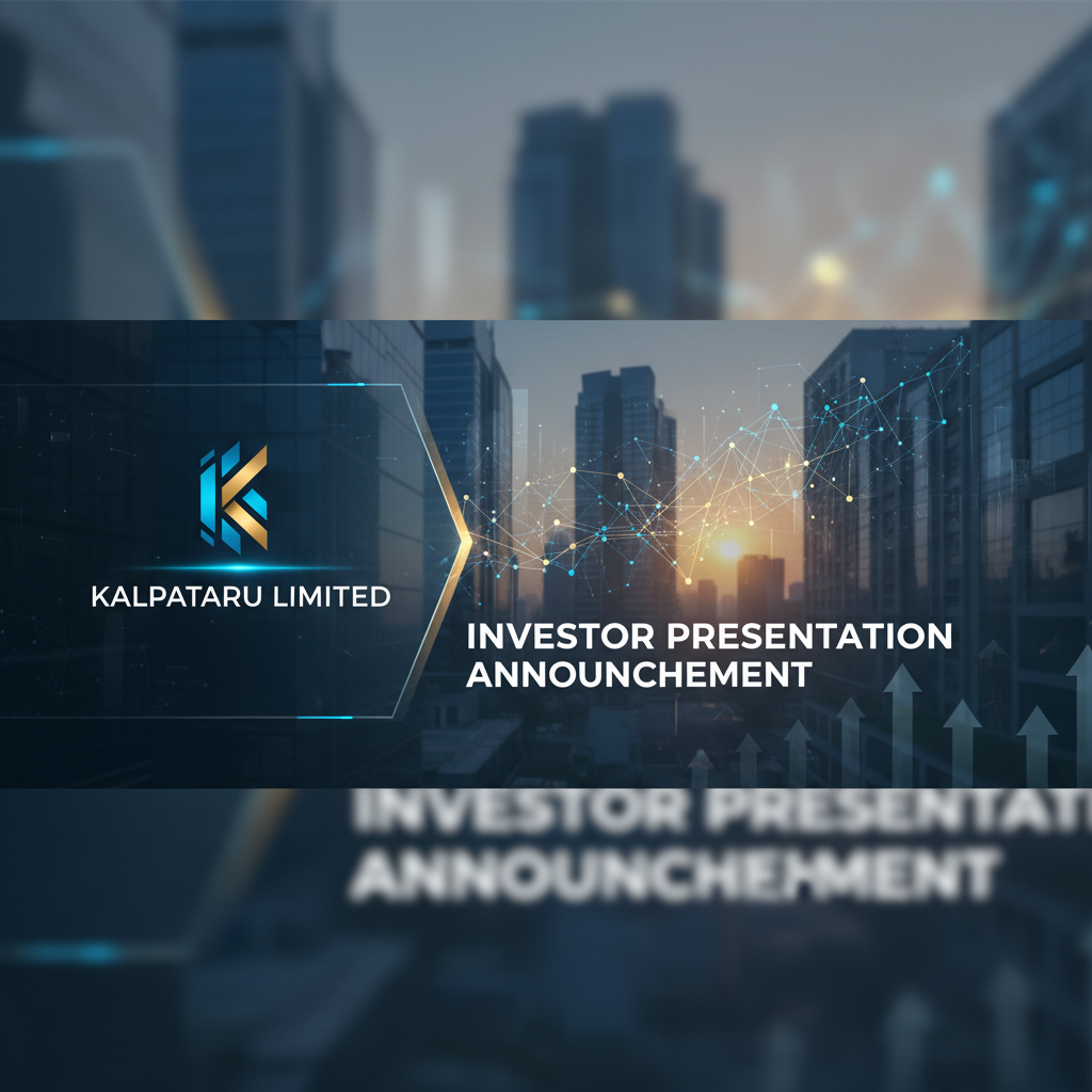 A professional banner for Kalpataru Limited's investor presentation.