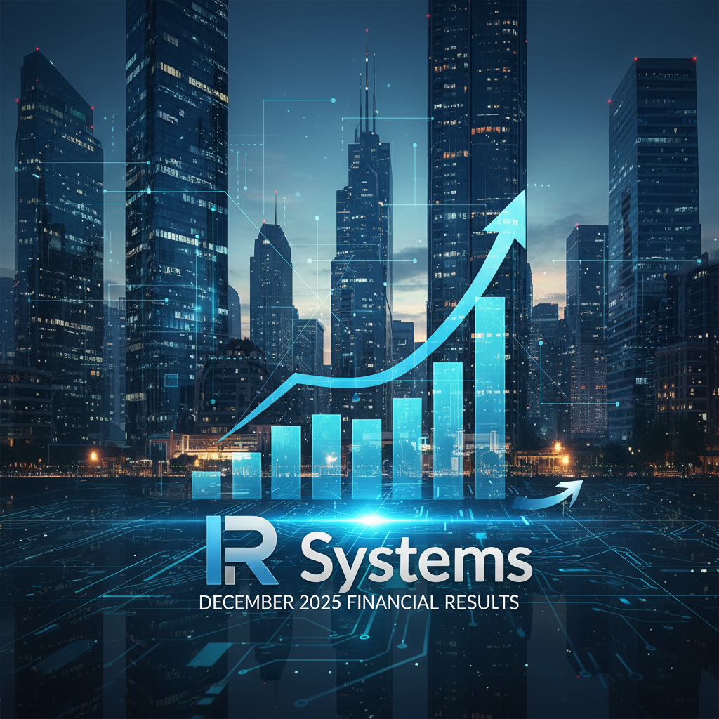 A dynamic image showing a cityscape at dusk, with an overlaid bar graph and an upward-trending arrow.
