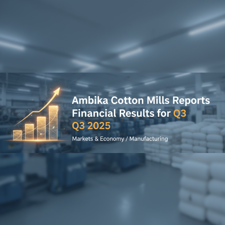 A professional image representing financial growth in the manufacturing sector for a cotton mill.