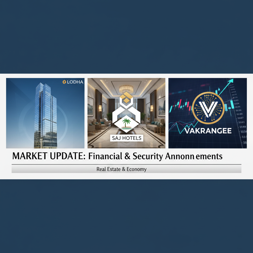 A collage of images representing financial markets, real estate, and hospitality sectors.