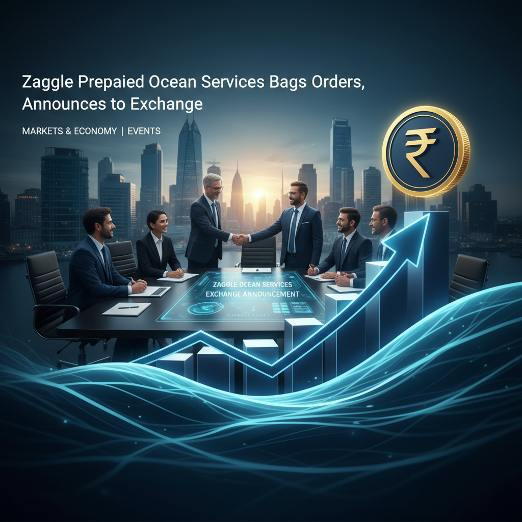 Professional image depicting a business deal with a handshake, financial growth chart, and Indian Rupee in a modern city setting.