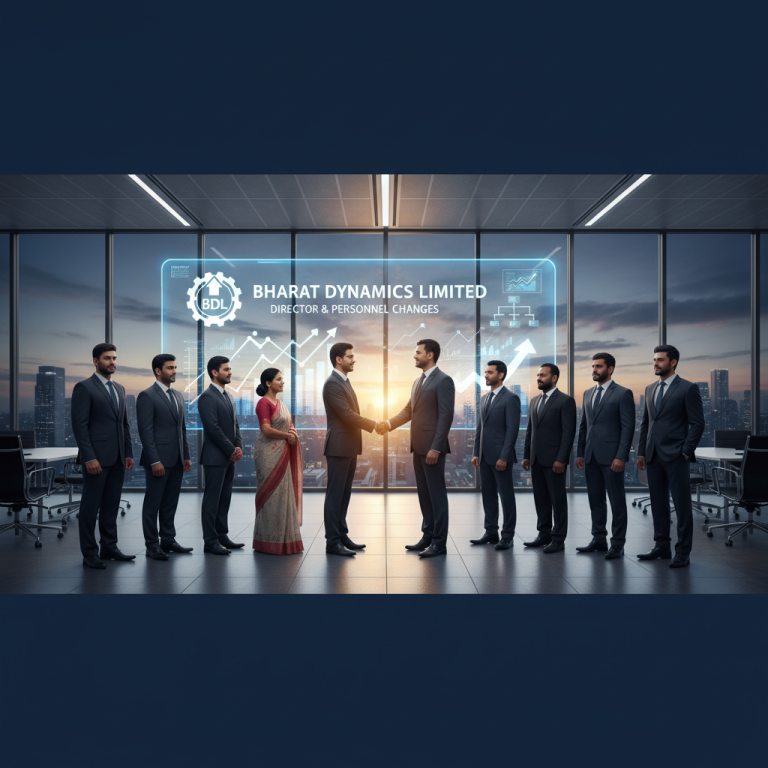 Business professionals shaking hands in a modern office with city skyline, BDL logo, and text overlay.