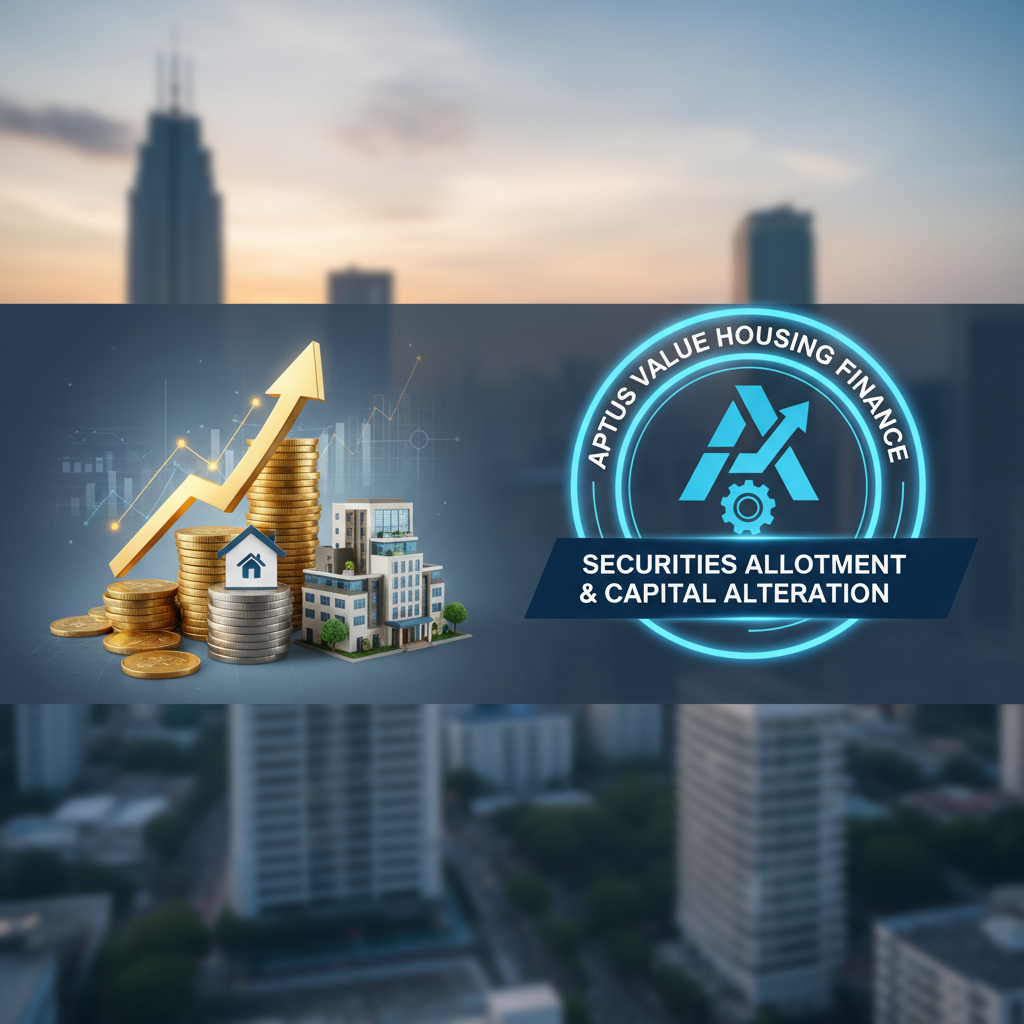 Image representing housing finance, securities, and capital alteration with a cityscape background and growth elements.