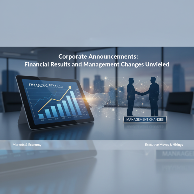 A professional image representing financial results and management changes.
