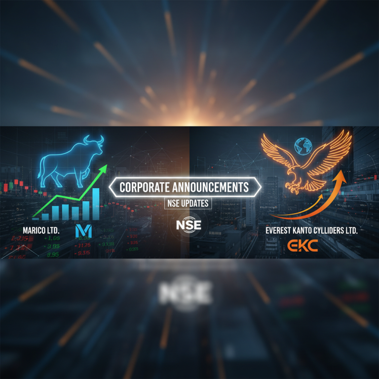 A professional image representing corporate announcements with company logos and stock market elements.