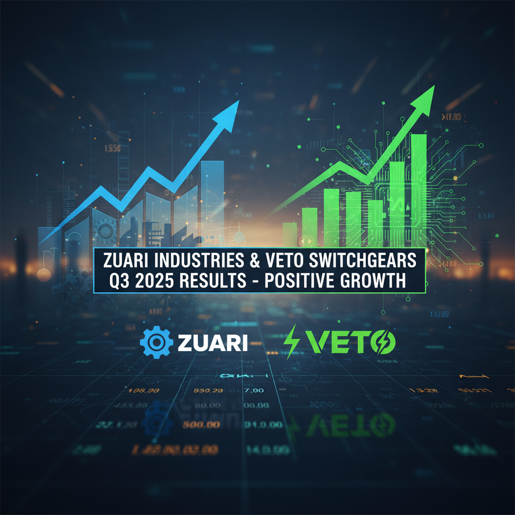 Bar chart showing financial growth for Zuari Industries & Veto Switchgears for Q3 2025