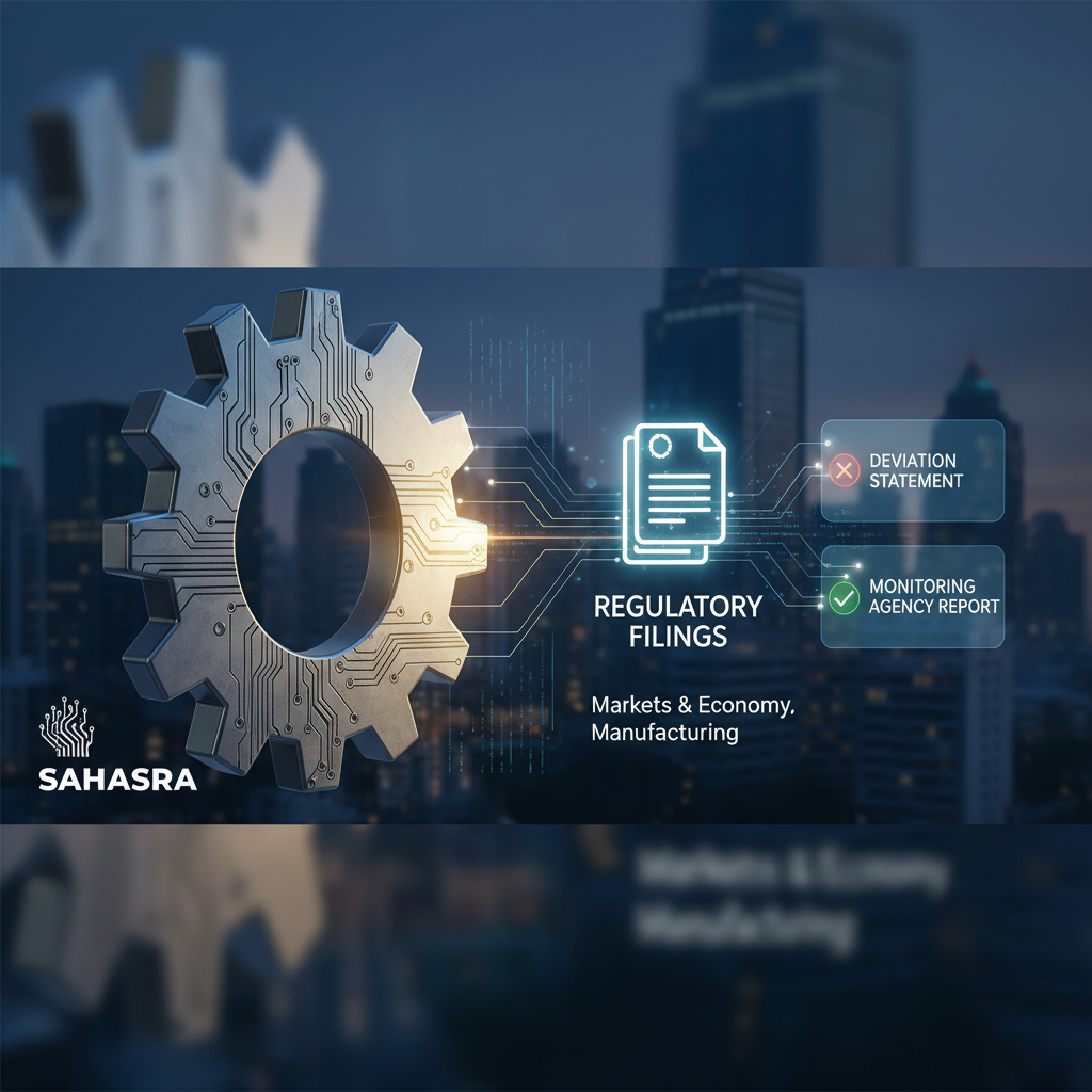 A professional image representing regulatory filings and compliance for a manufacturing company.