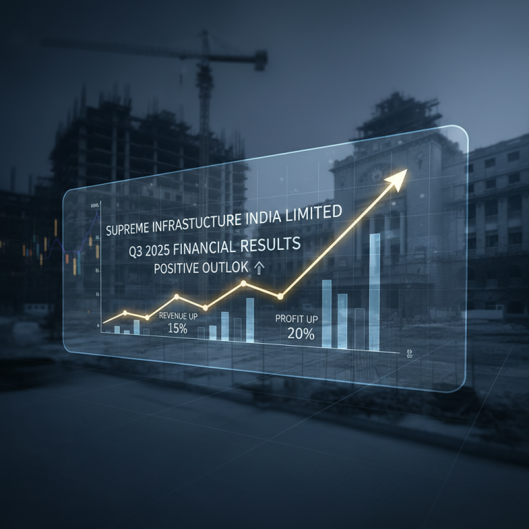A digital overlay of financial growth charts on a backdrop of modern infrastructure and construction sites.