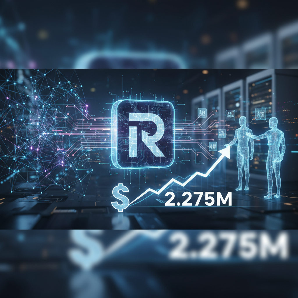 An image representing Reload's $2.275M bet on AI agents and shared memory, featuring digital elements, growth arrows, and investment.