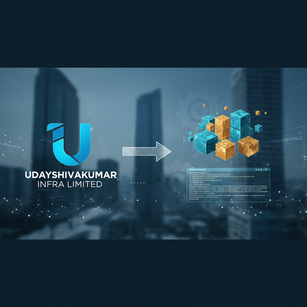 A professional graphic depicting Udayshivakumar Infra Limited acquiring securities, relevant to insider trading regulations.