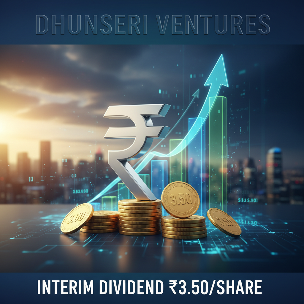 A professional image depicting growth and finance, with the Indian Rupee symbol, coins, and an upward trending graph.