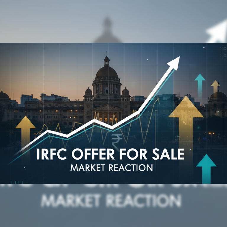 A professional image representing stock market trends with upward arrows and a financial graph overlaying a cityscape.